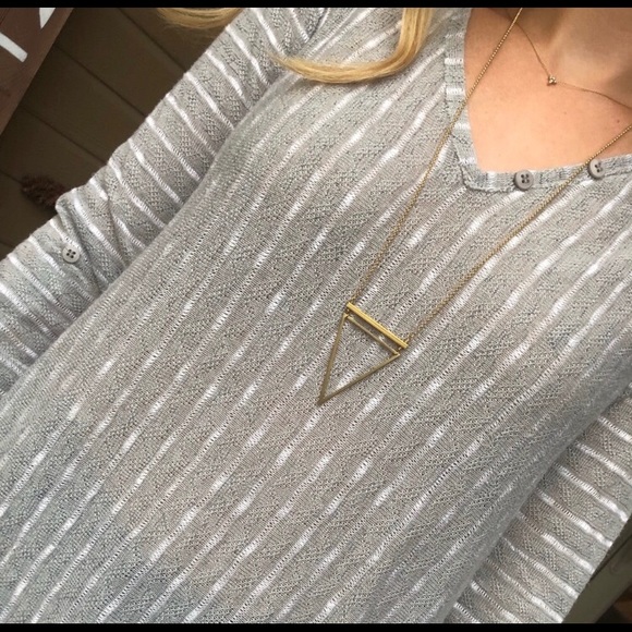 Host Pick! NWT Gold Triangle Necklace - Picture 2 of 3